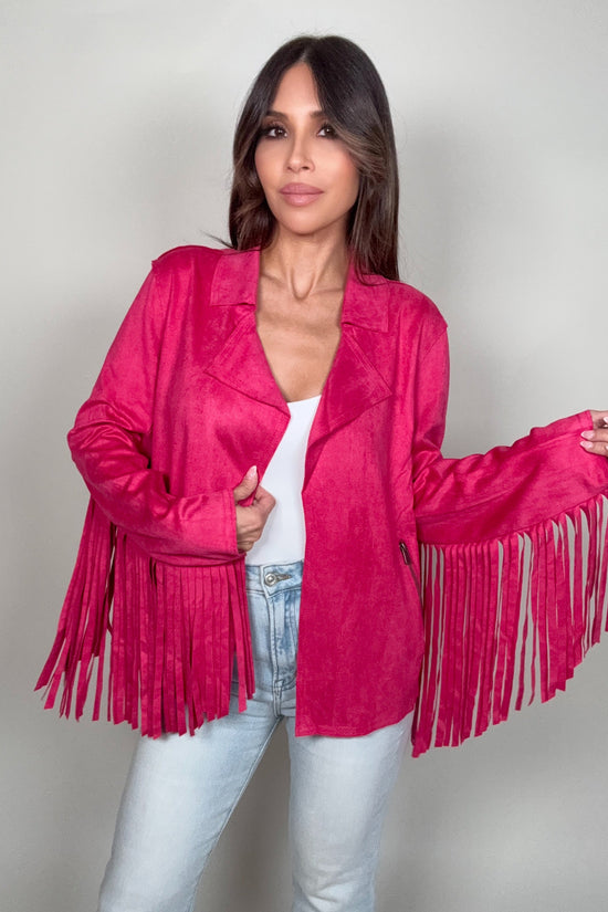 Suede Fringe Jacket - Born To Glam Born To Glam