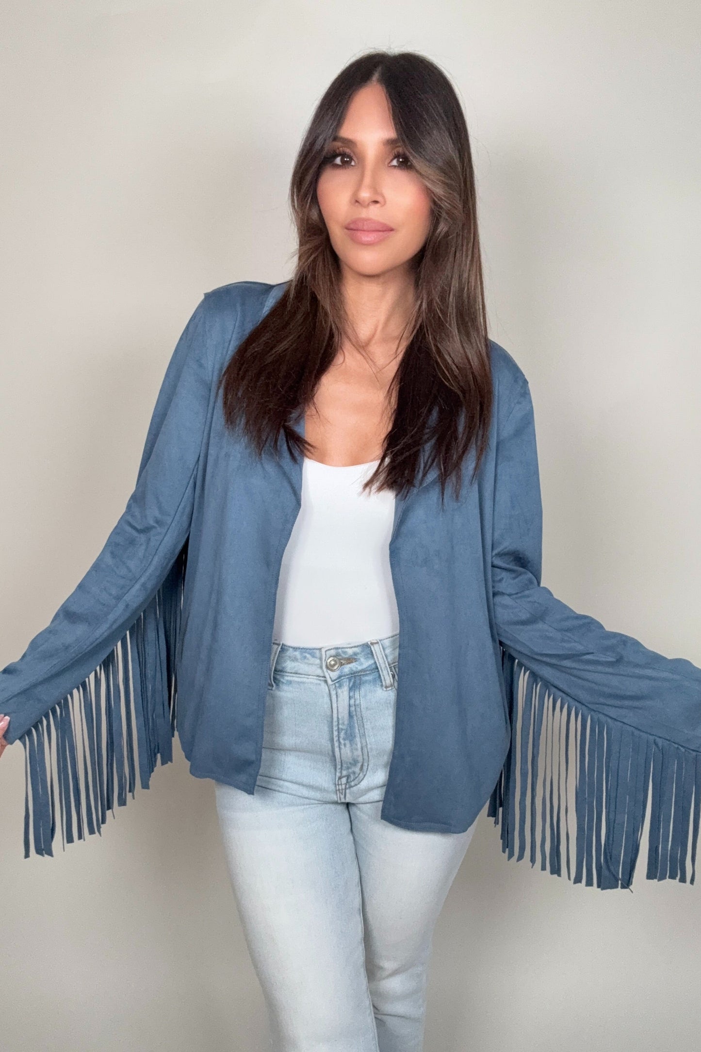 Suede Fringe Jacket - Born To Glam Born To Glam
