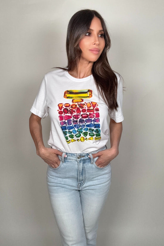 Rainbow Perfume Graphic Tee Born To Glam