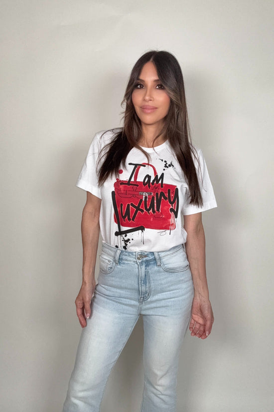 Luxury Graphic Tee Born To Glam