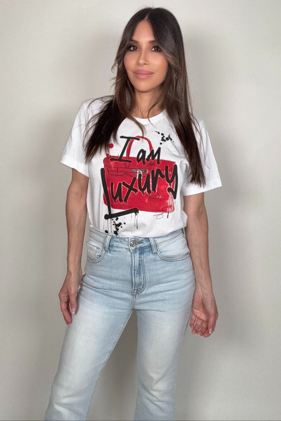 Luxury Graphic Tee Born To Glam