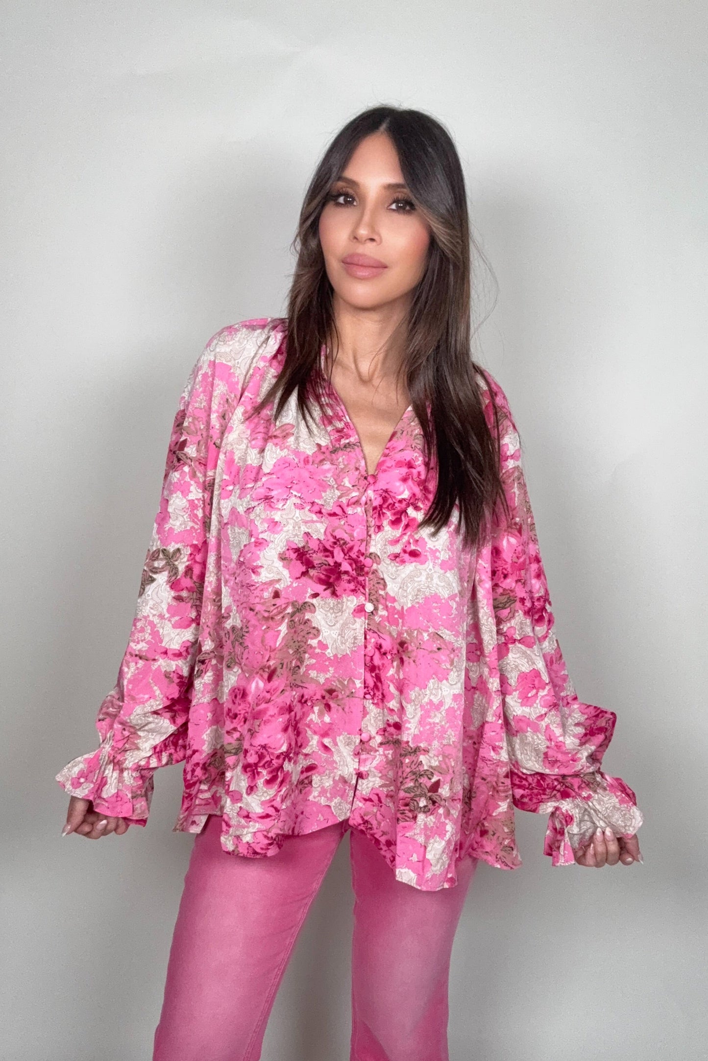 Pink Floral Top Born To Glam