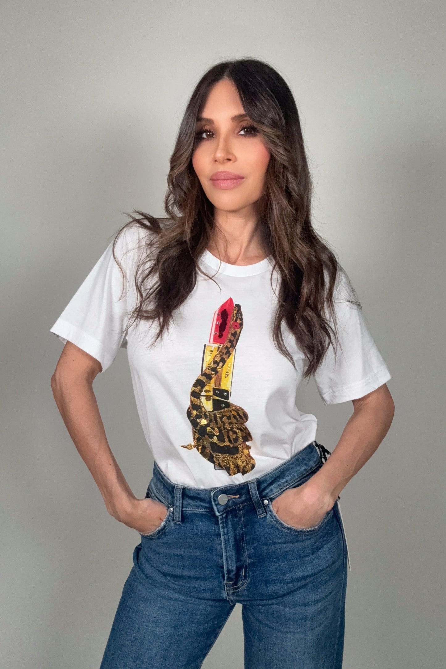 Snake Lipstick Graphic T-shirt - Born To Glam Born To Glam