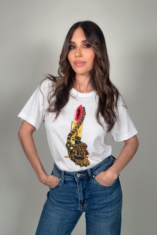Snake Lipstick Graphic T-shirt - Born To Glam Born To Glam