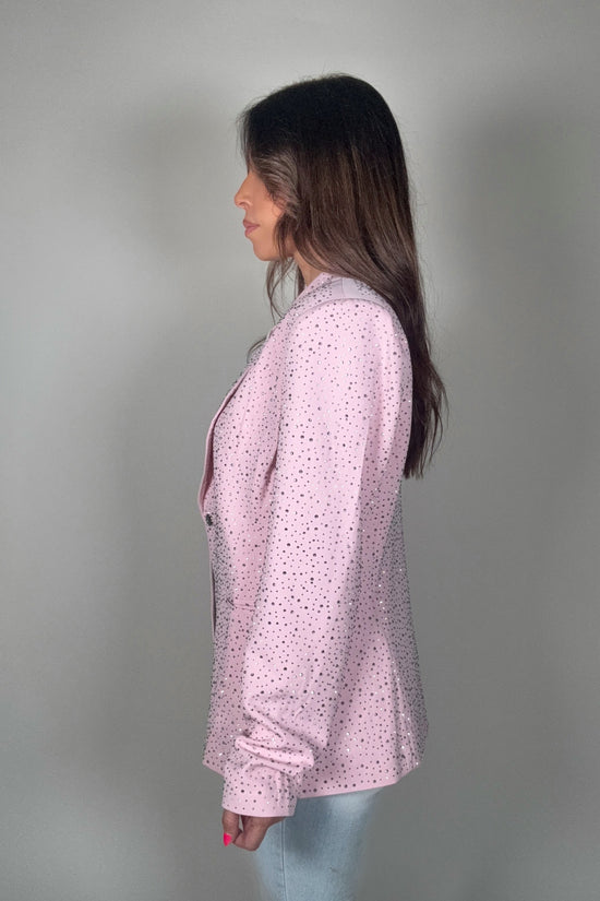 Pink Rhinestone Blazer - Born To Glam Born To Glam