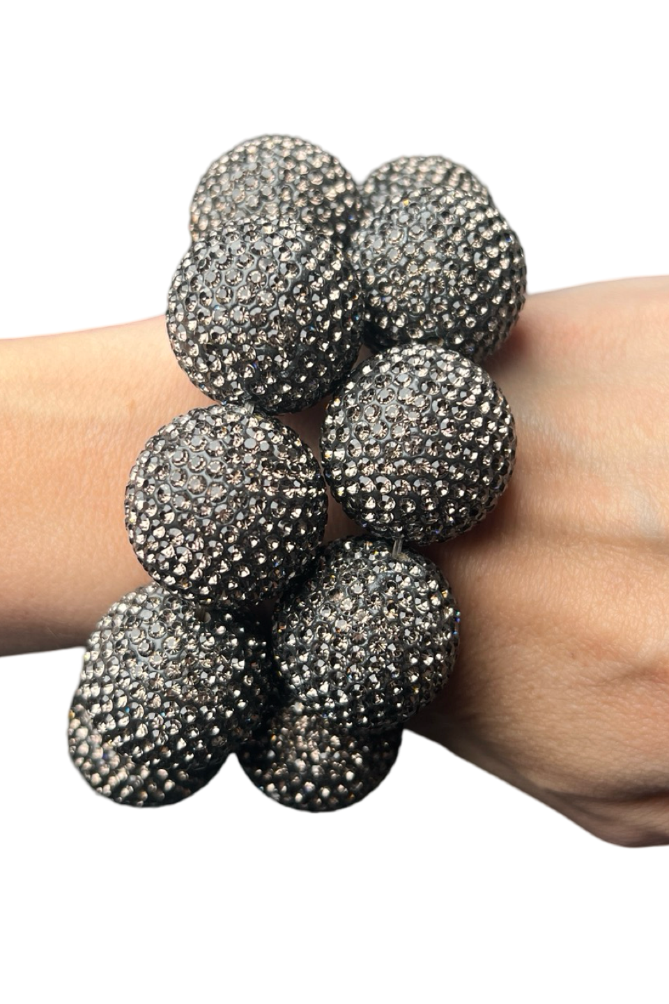 Crystal Sphere Stretch Statement Bracelet - Born To Glam Born To Glam