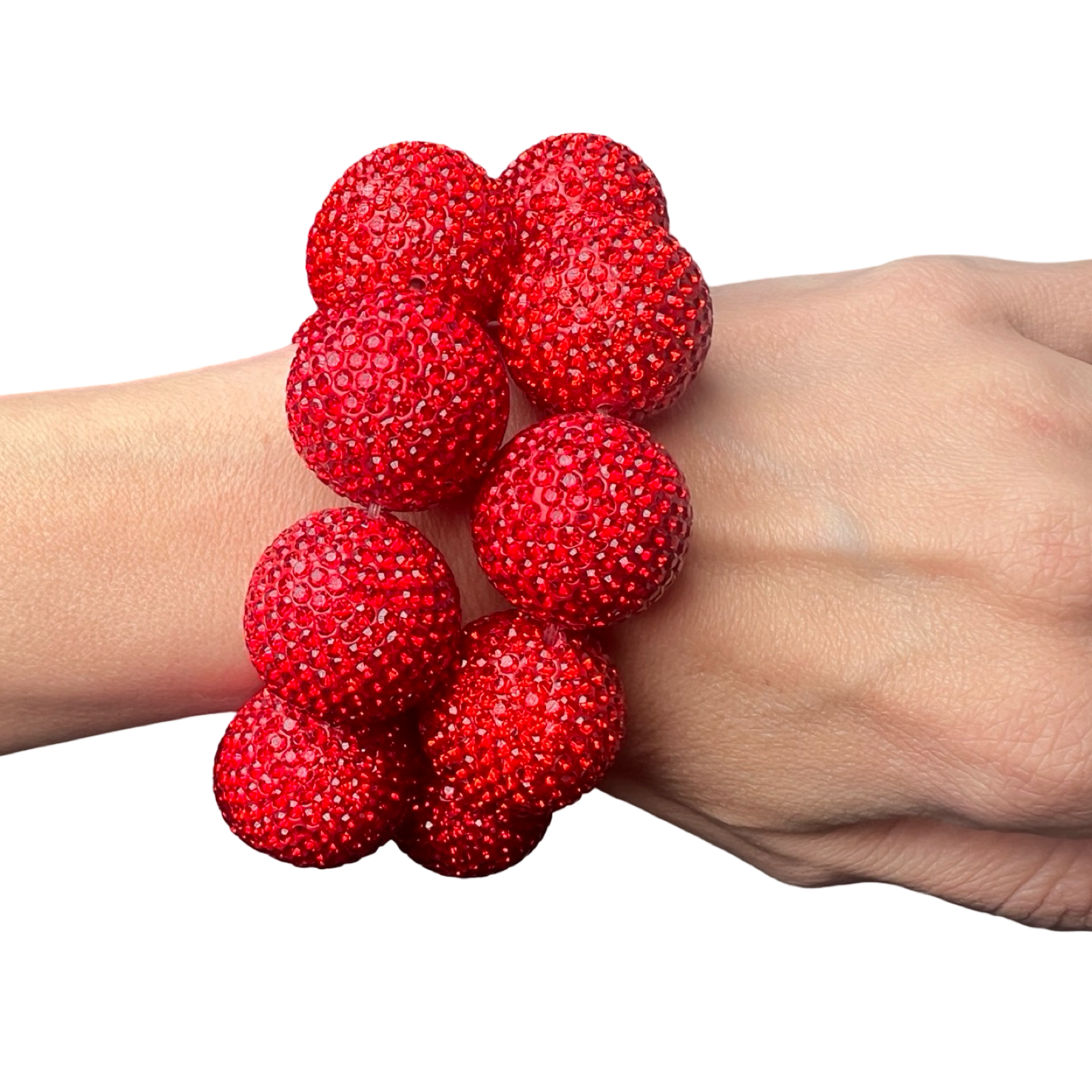 Crystal Sphere Stretch Statement Bracelet - Born To Glam Born To Glam