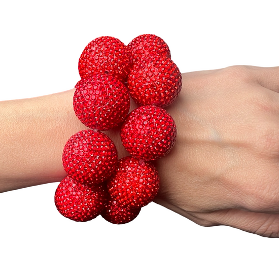 Crystal Sphere Stretch Statement Bracelet - Born To Glam Born To Glam