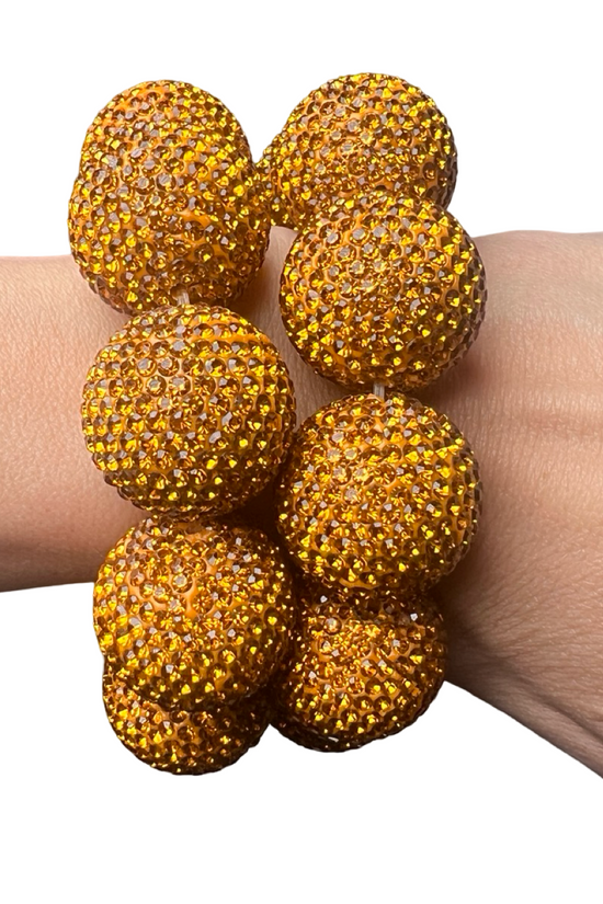 Crystal Sphere Stretch Statement Bracelet - Born To Glam Born To Glam