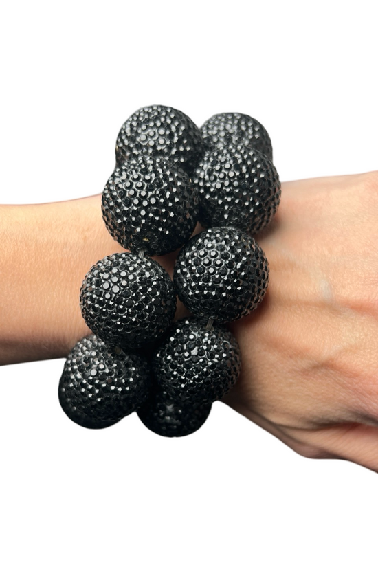 Crystal Sphere Stretch Statement Bracelet - Born To Glam Born To Glam