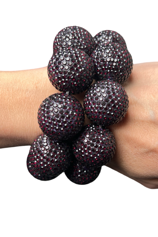 Crystal Sphere Stretch Statement Bracelet - Born To Glam Born To Glam