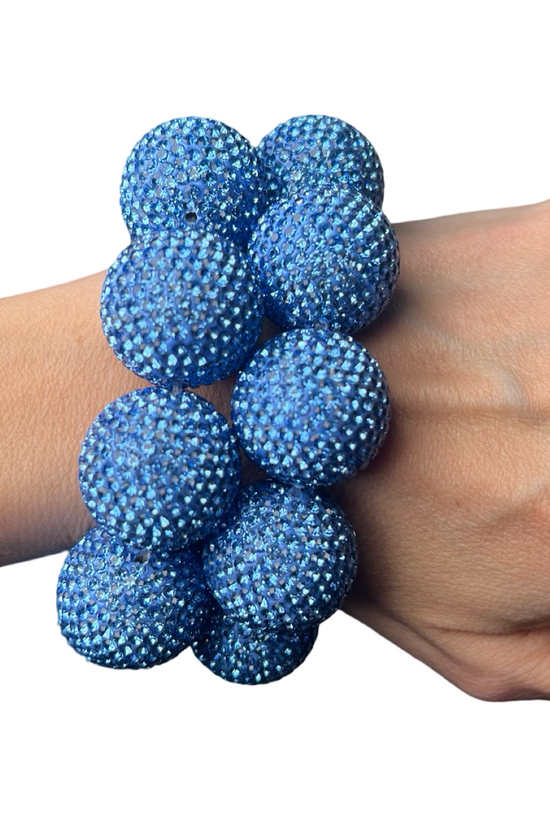 Crystal Sphere Stretch Statement Bracelet - Born To Glam Born To Glam