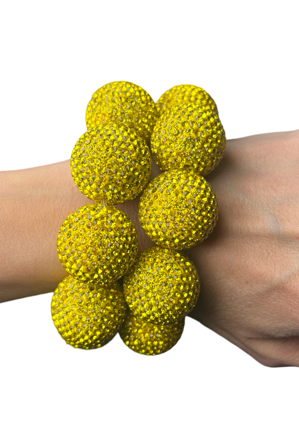 Crystal Sphere Stretch Statement Bracelet - Born To Glam Born To Glam