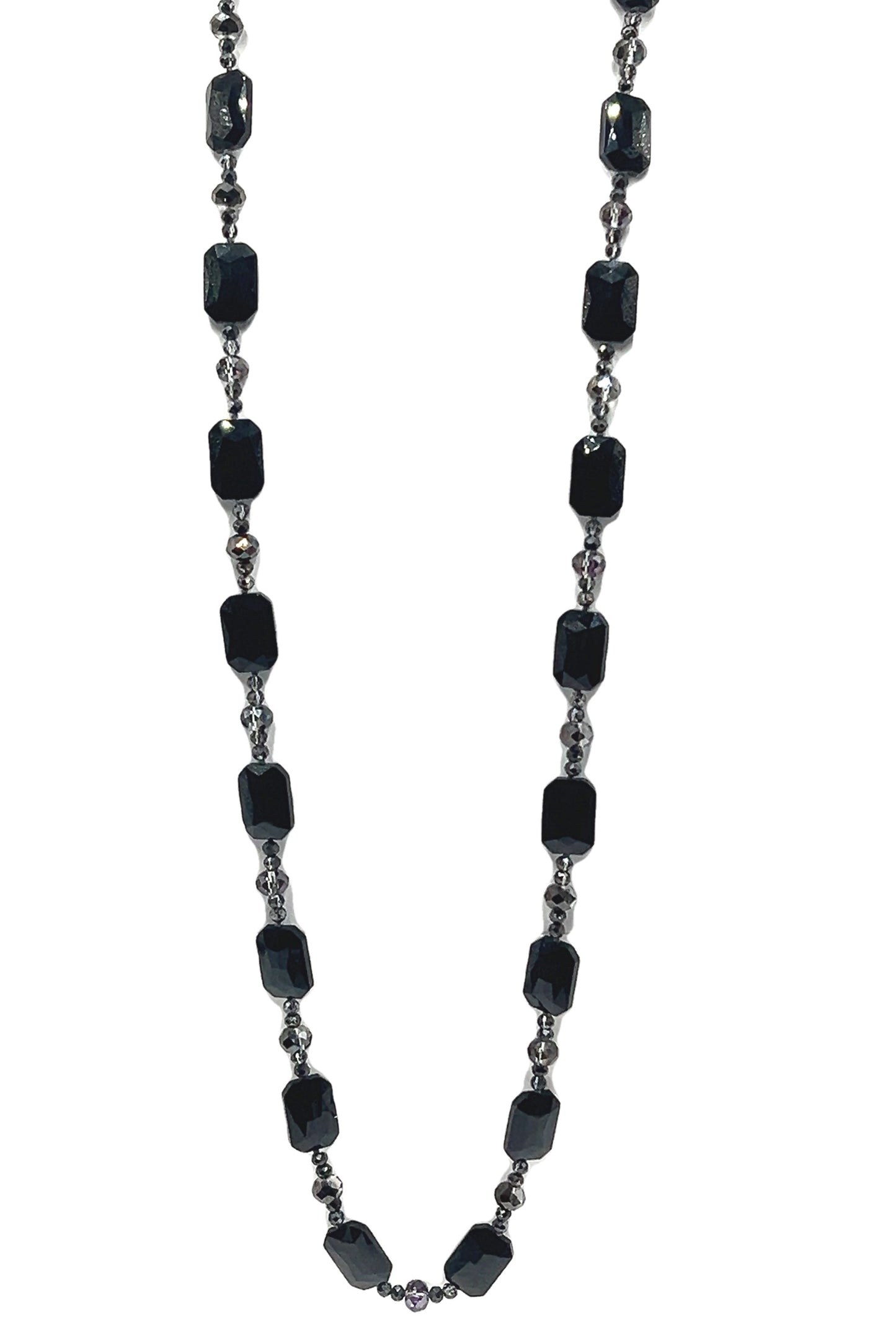 Rectangle Crystal Long Necklace - Born To Glam Born To Glam