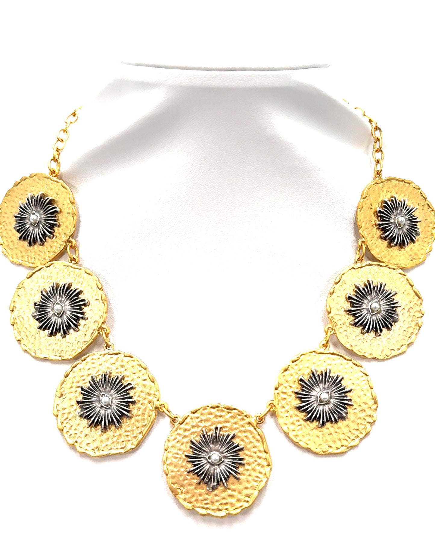 Gold Disc Short Necklace - Born To Glam Born To Glam