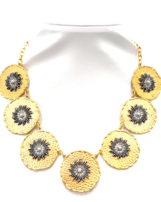 Gold Disc Short Necklace - Born To Glam Born To Glam