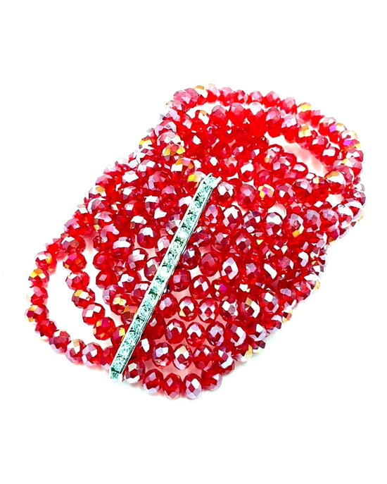 Multistrand Crystal Statement Bracelet - Born To Glam Born To Glam