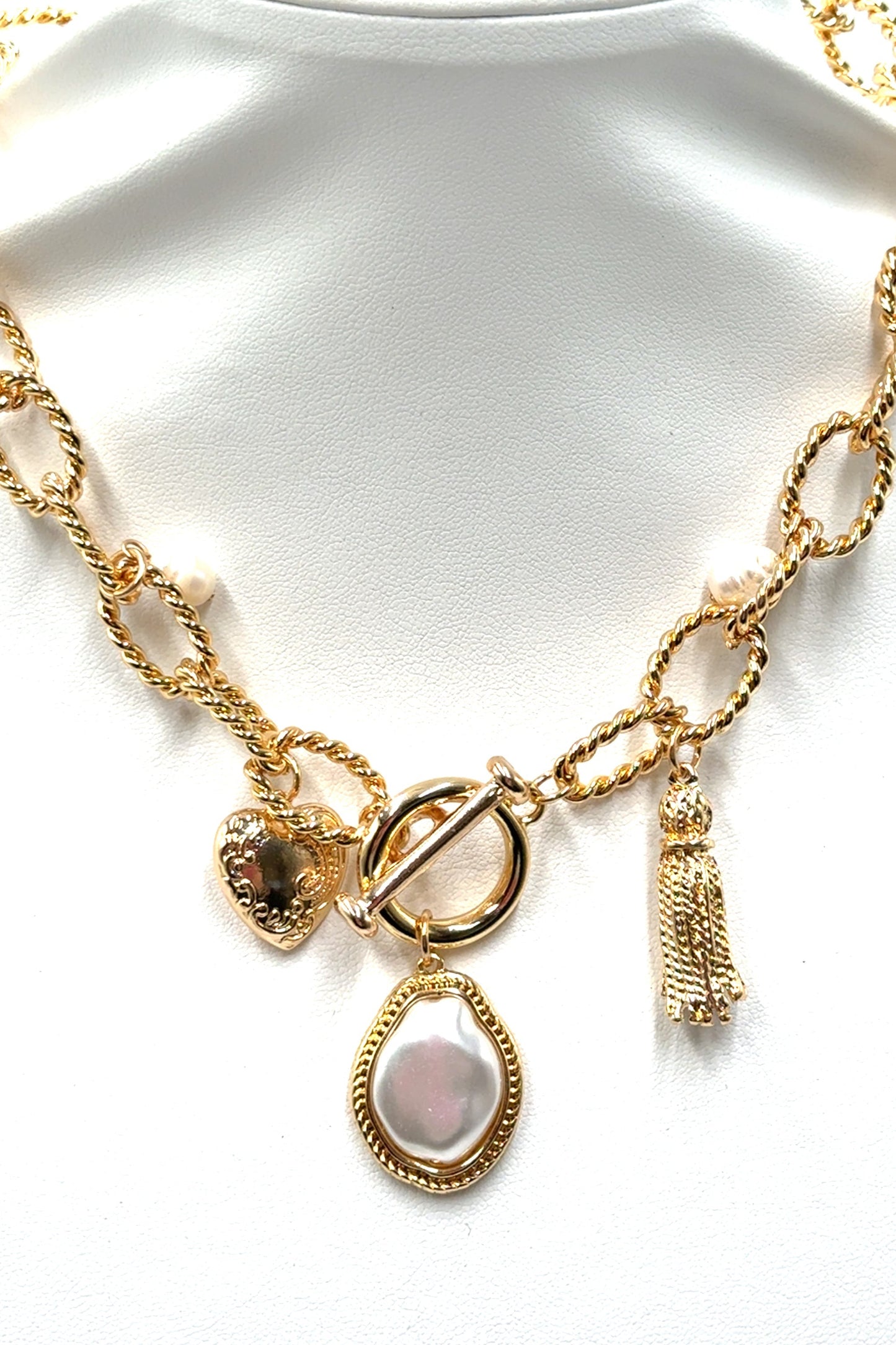 Nicky Pearl Charm Necklace - Born To Glam Born To Glam