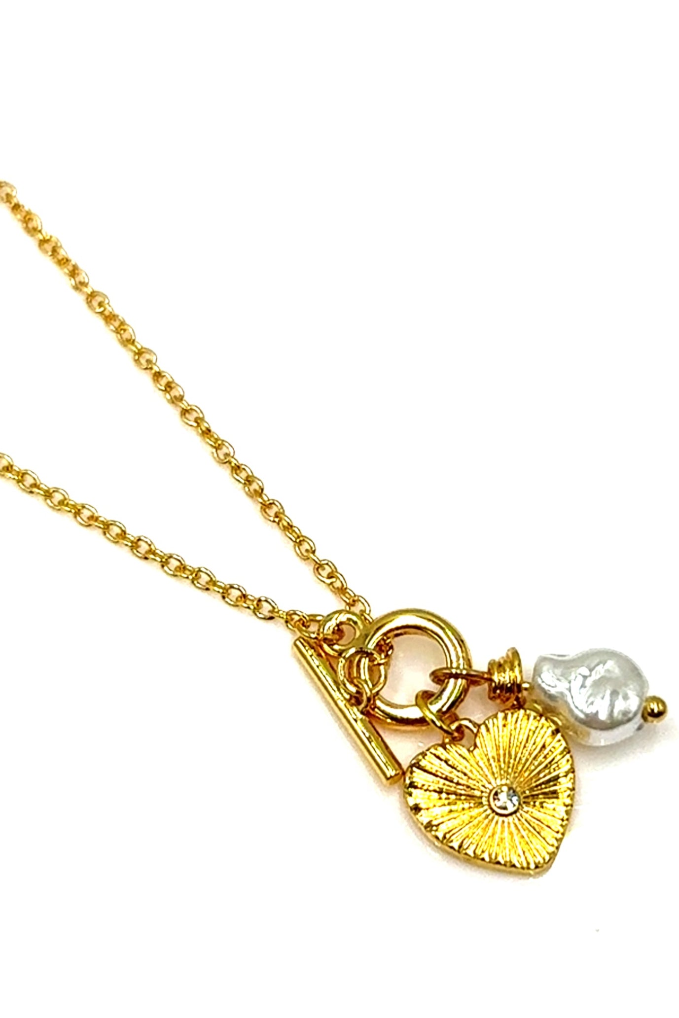 Heart Cluster Charm Necklace - Born To Glam Born To Glam