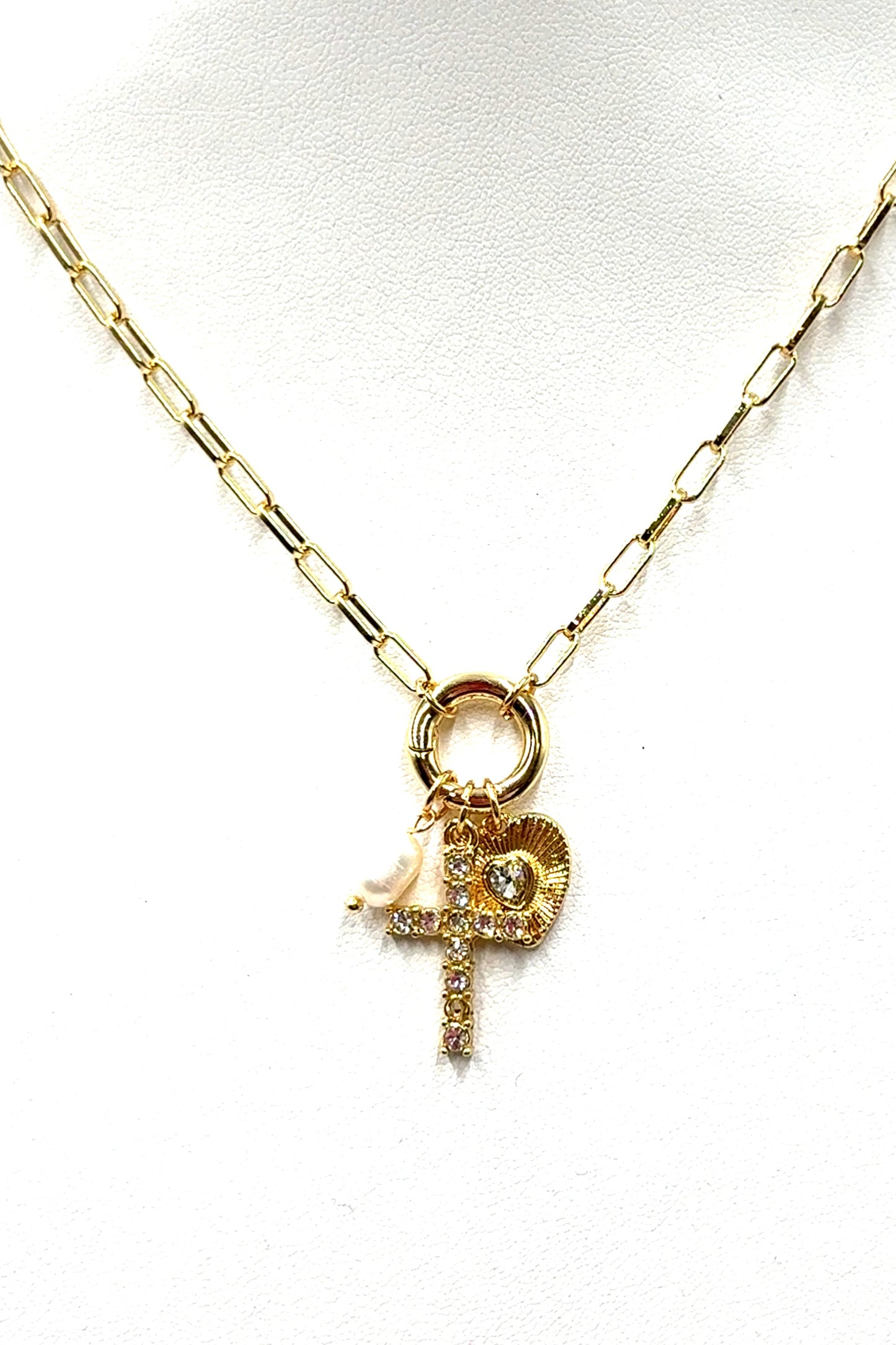 Arya Charm Cluster Necklace - Born To Glam Born To Glam