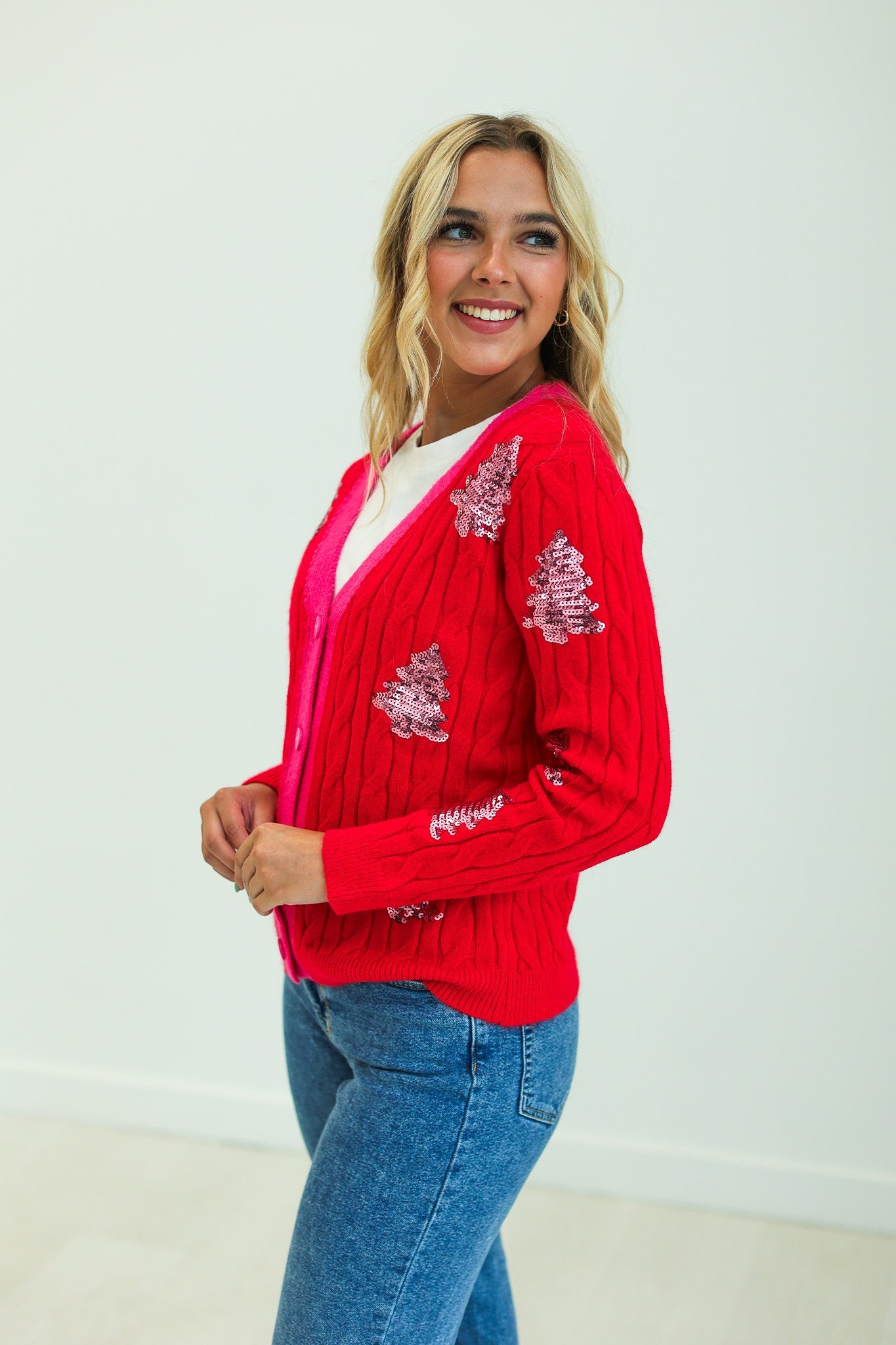 Tree Sequins Cardigan - Born To Glam Born To Glam