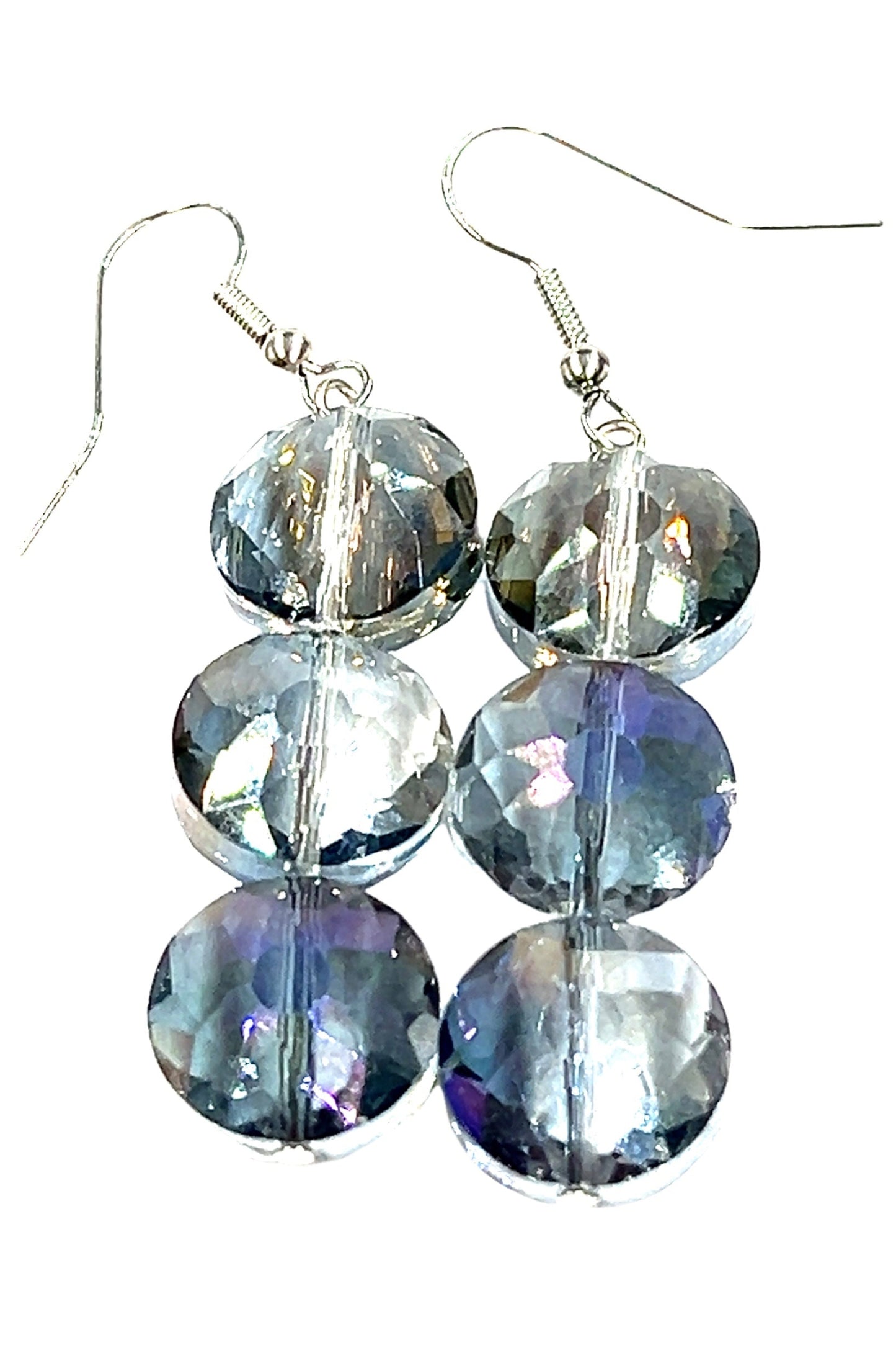Smoky Iridescent Drop Earring - Born To Glam Born To Glam