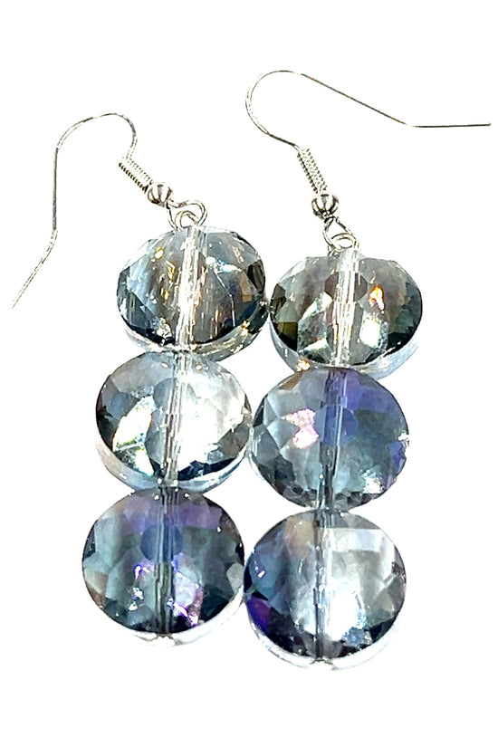Smoky Iridescent Drop Earring - Born To Glam Born To Glam