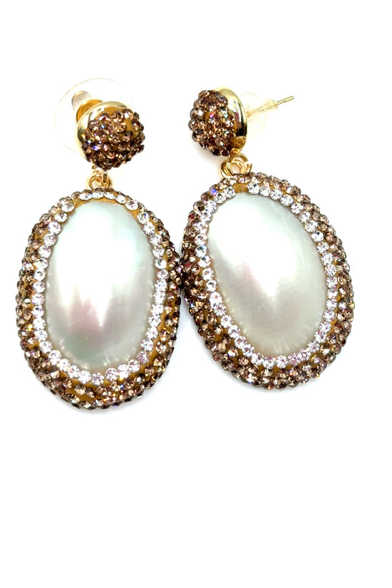 Golden Pearl Dangle Earring - Born To Glam Born To Glam
