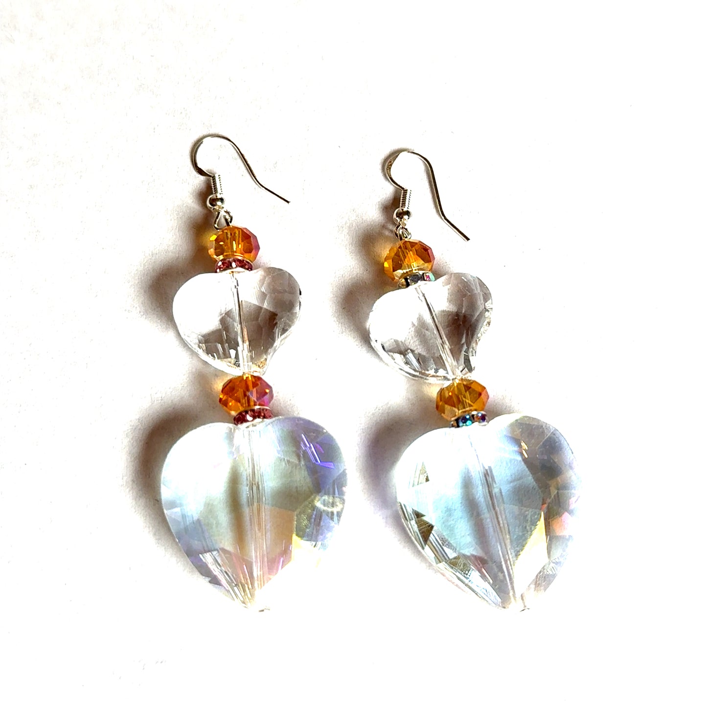 Crystal Hearts Drop Earring - Born To Glam Born To Glam
