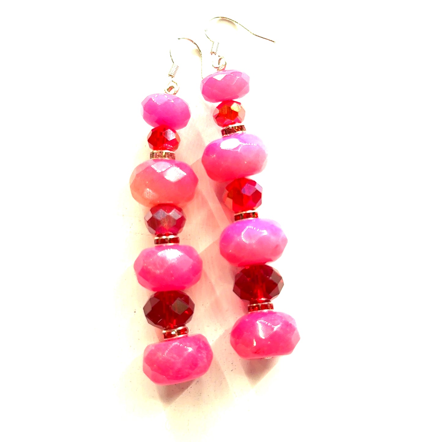Pink Quartz Long Dangle Earring - Born To Glam Born To Glam