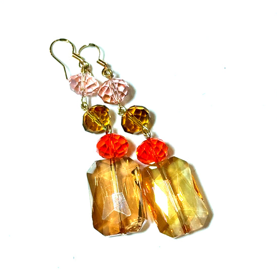 Champagne Long Dangle Earring - Born To Glam Born To Glam