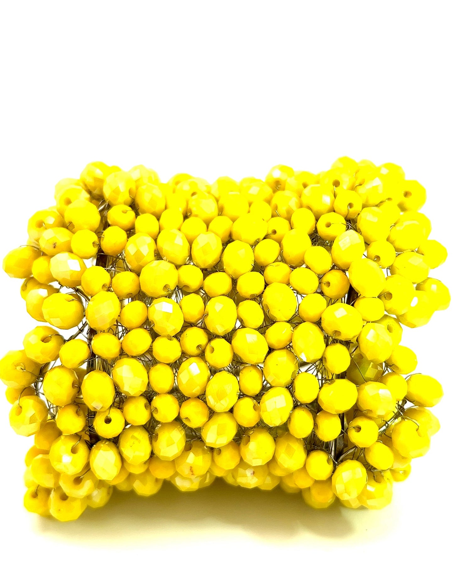 Yellow Luxe Crystal Cascade Extra Large Statement Bracelet - Born To Glam Born To Glam