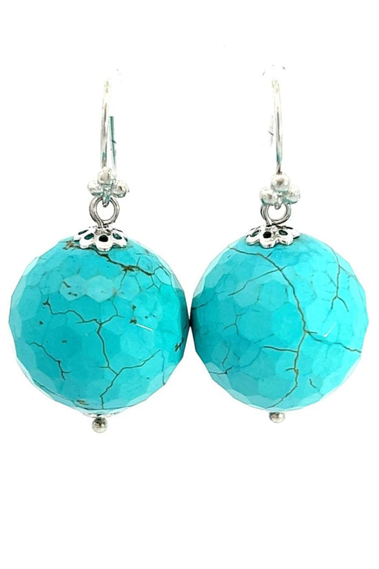 Turquoise Sphere Dangle Earring - Born To Glam Born To Glam