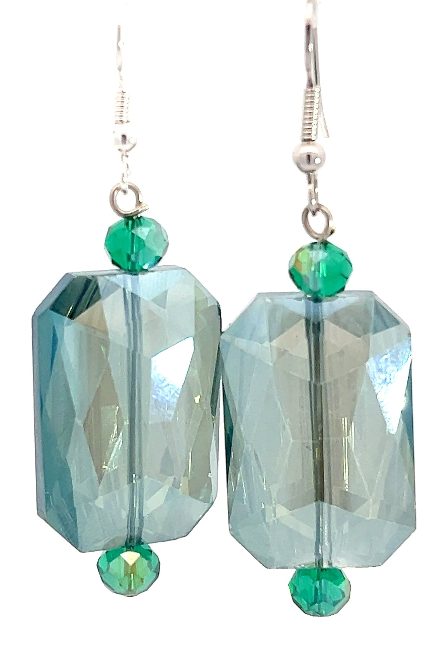 Rectangle Crystal Earrings - Born To Glam Born To Glam