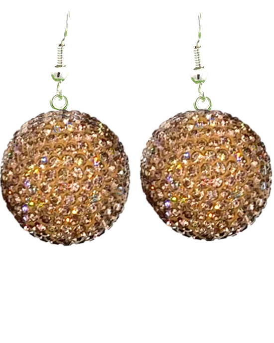 Crystal Sphere Statement Earrings - Born To Glam Born To Glam