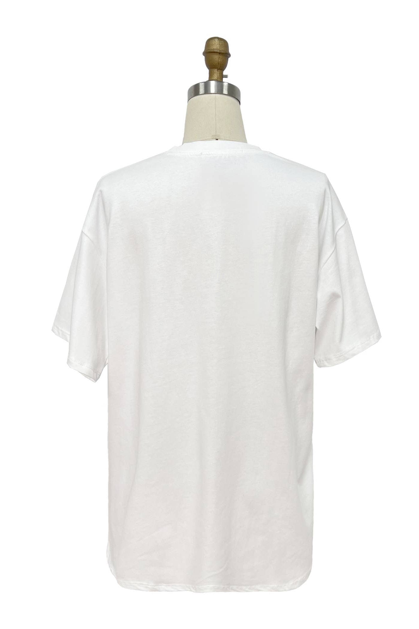 Corset Graphic Tee with Pearl and Lace Detail - Born To Glam Born To Glam