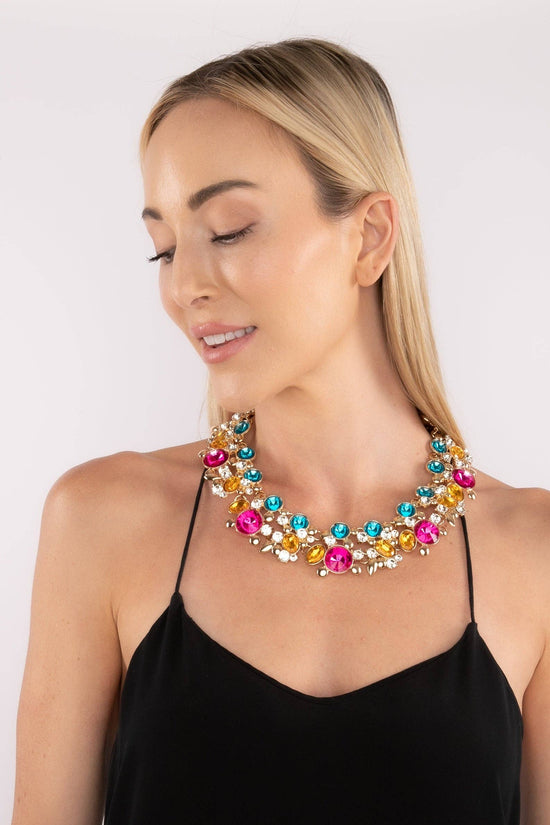 Multi Color Statement Necklace - Born To Glam Born To Glam