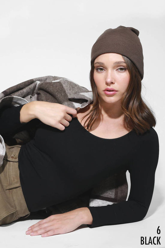 Niki Biki 3/4 Sleeve Scoop Neck Top - Born To Glam Born To Glam