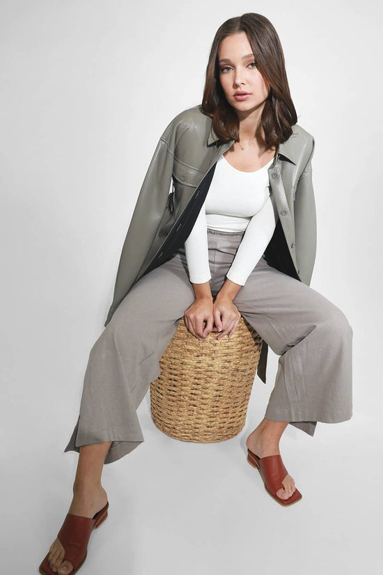 Niki Biki 3/4 Sleeve Scoop Neck Top - Born To Glam Born To Glam