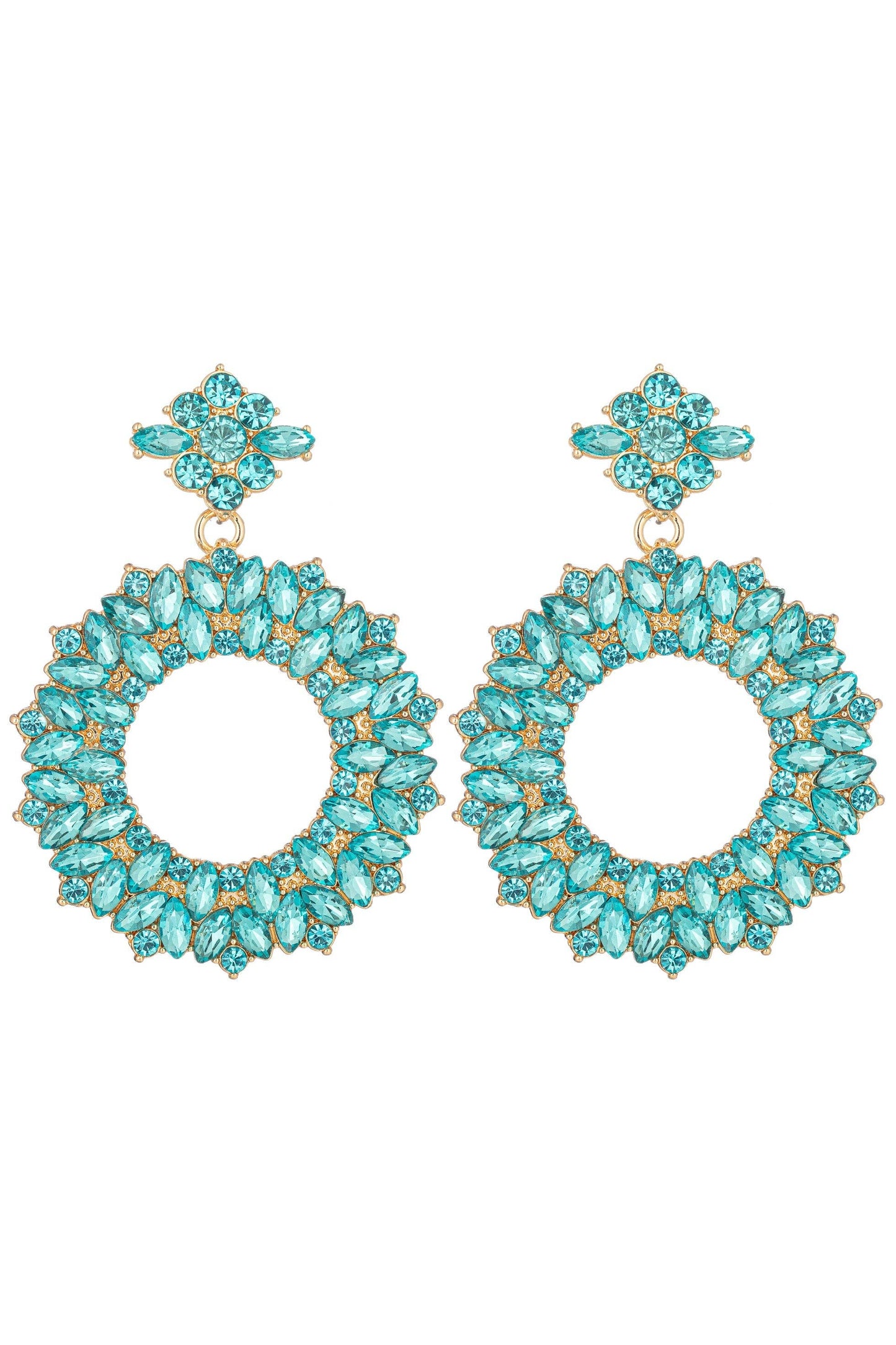 Stephanie Teal Loop Earring - Born To Glam Born To Glam