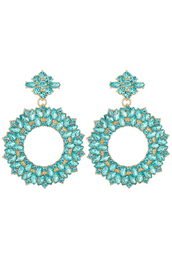Stephanie Teal Loop Earring - Born To Glam Born To Glam