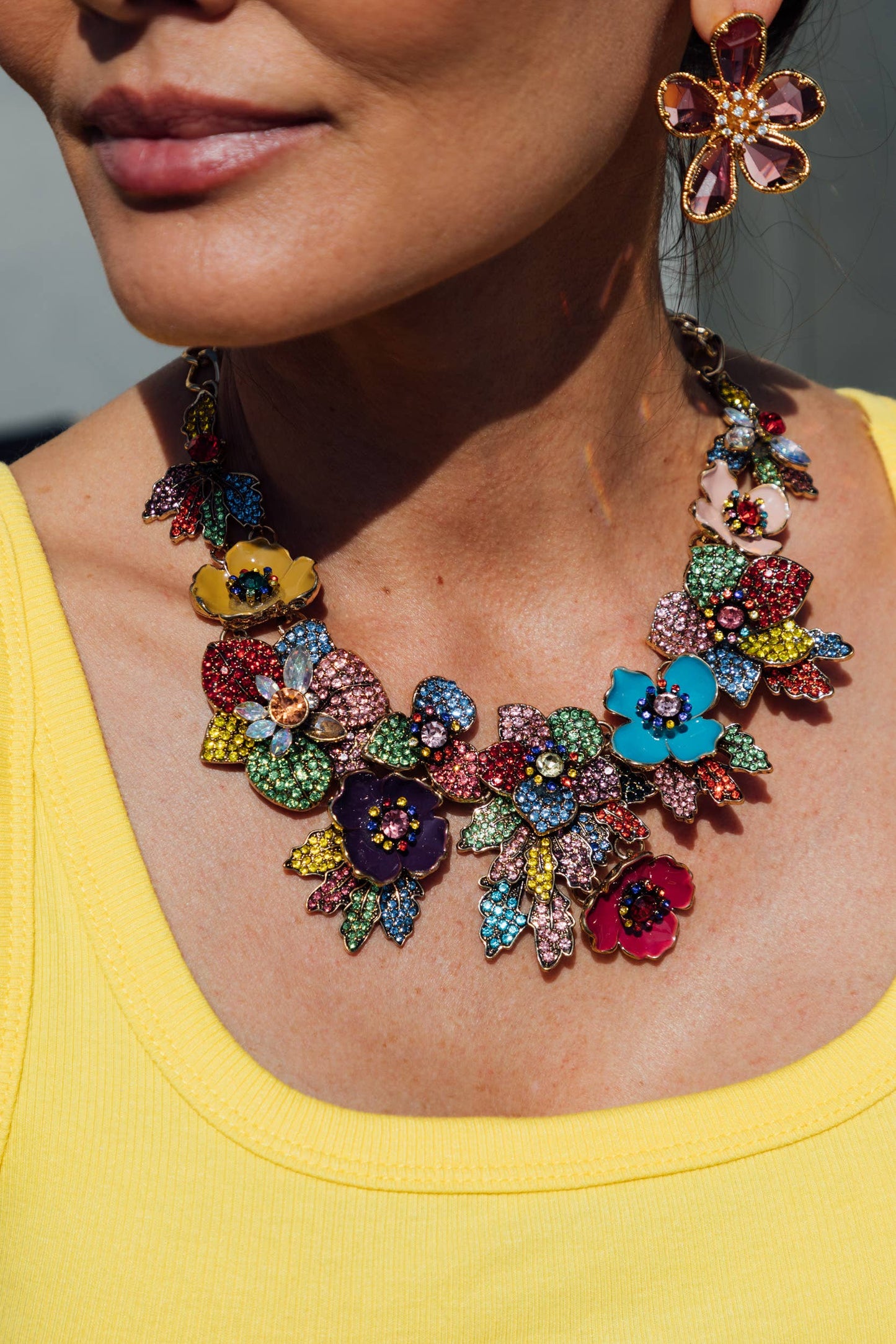 Floral Statement Necklace - Born To Glam Born To Glam