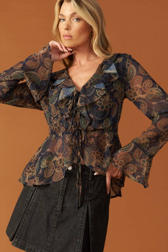 A printed Woven Top - Born To Glam Born To Glam