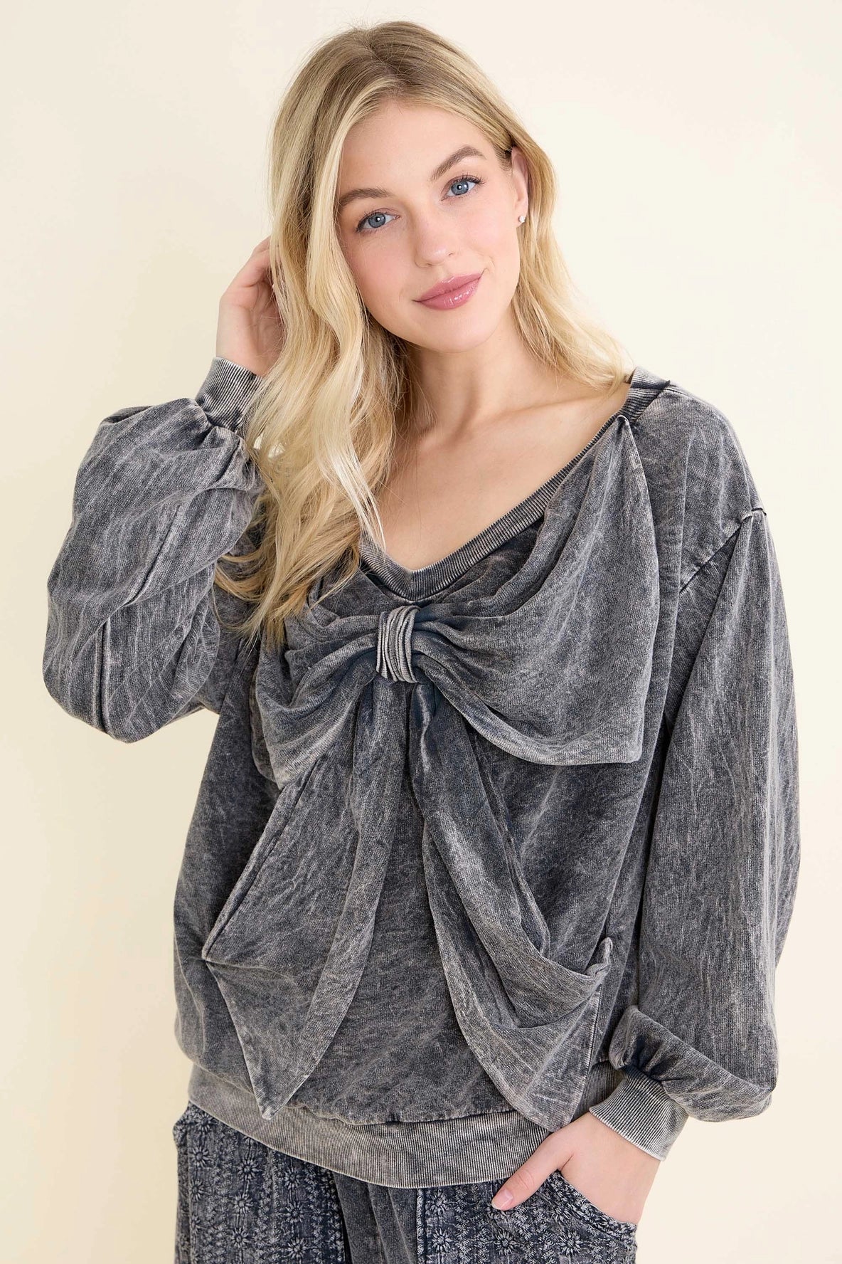 Ribbon Bow Top - Born To Glam Born To Glam