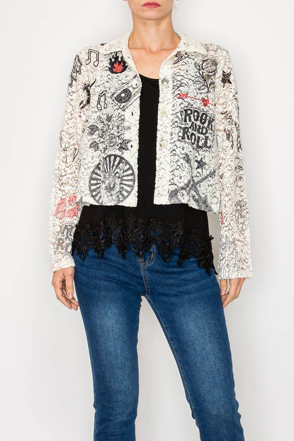 Rock and Roll Cropped Sequin Jacket - Born To Glam Born To Glam