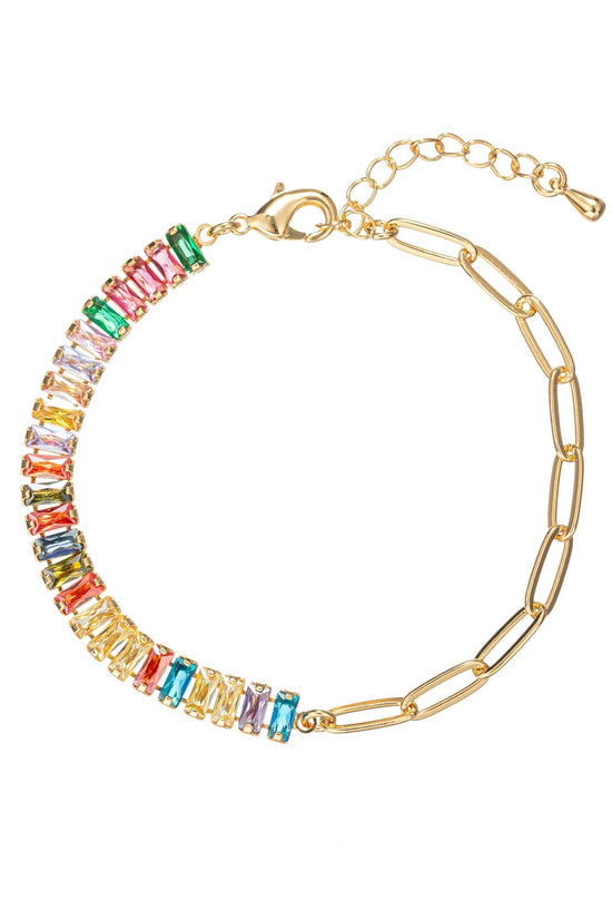 Sara CZ Paperclip Bracelet - Born To Glam Born To Glam