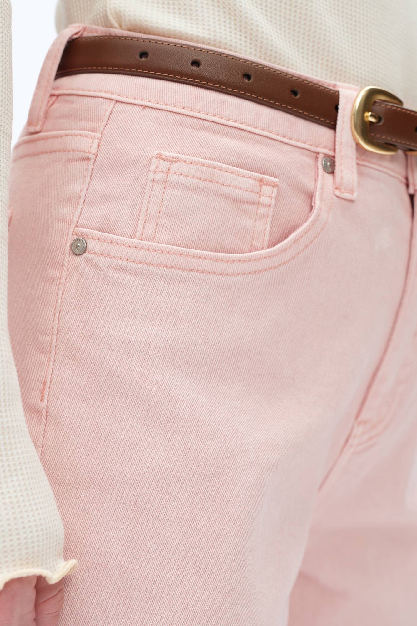 Mid Rise Pink Barrel Jeans Born To Glam