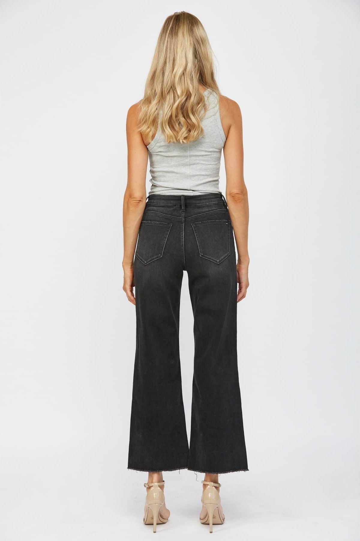 Hunter Stretch Super High Rise Wide Leg Mica Jeans - Born To Glam Born To Glam