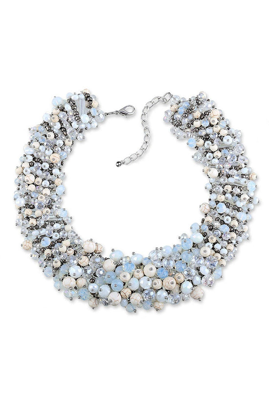 Harper Blue Statement Necklace - Born To Glam Born To Glam