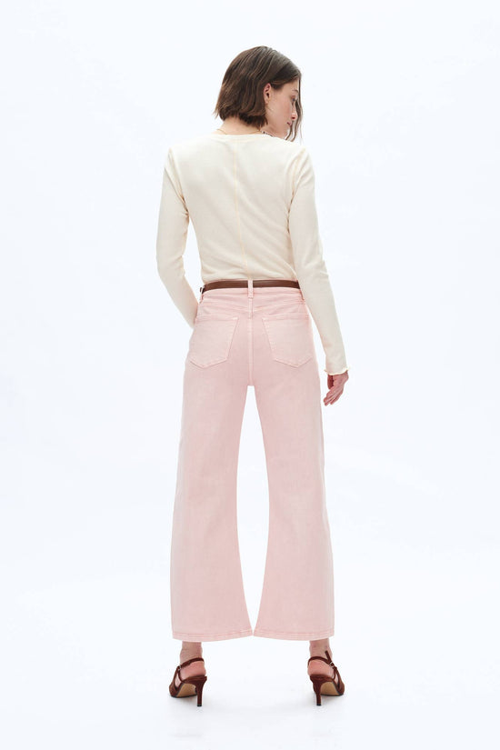 Mid Rise Pink Barrel Jeans Born To Glam